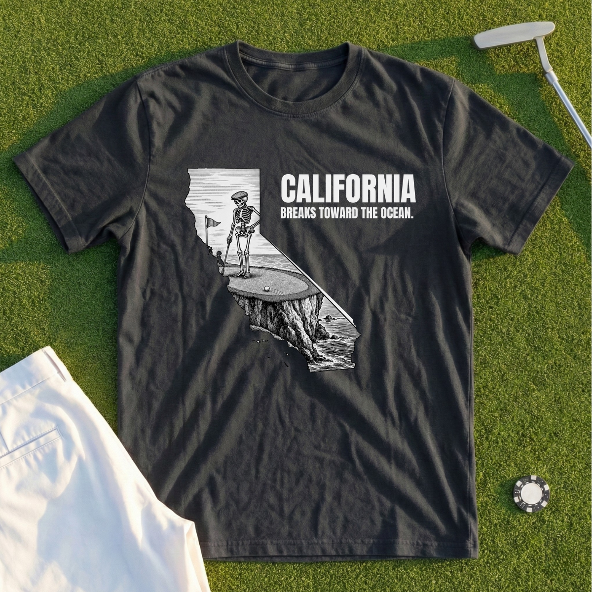 California Breaks Toward The Ocean Tee