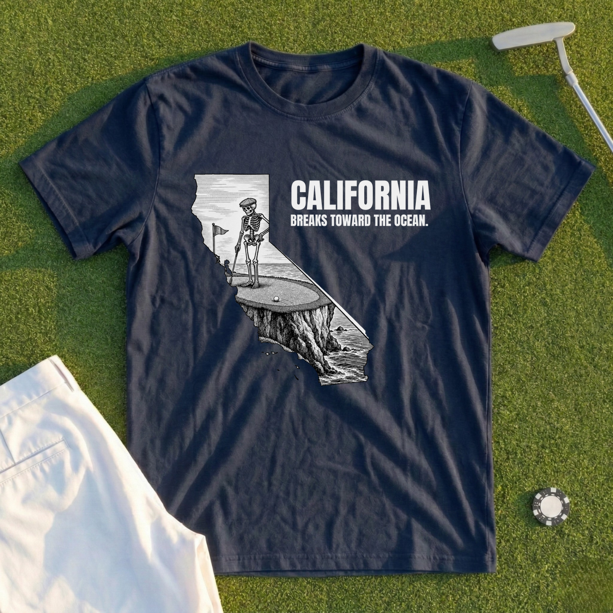 California Breaks Toward The Ocean Tee