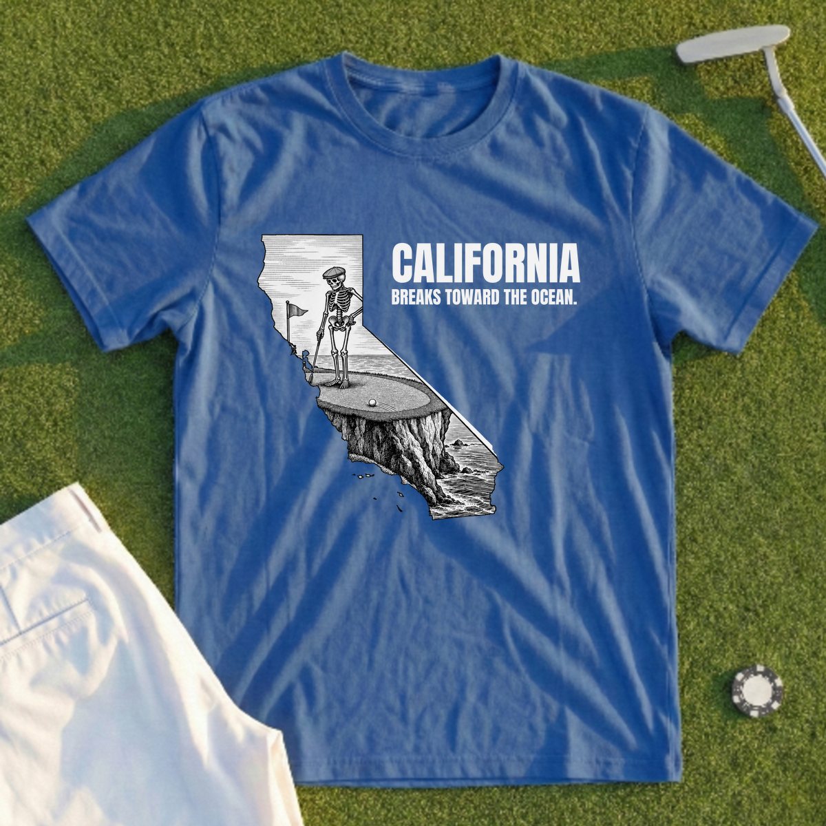California Breaks Toward The Ocean Tee