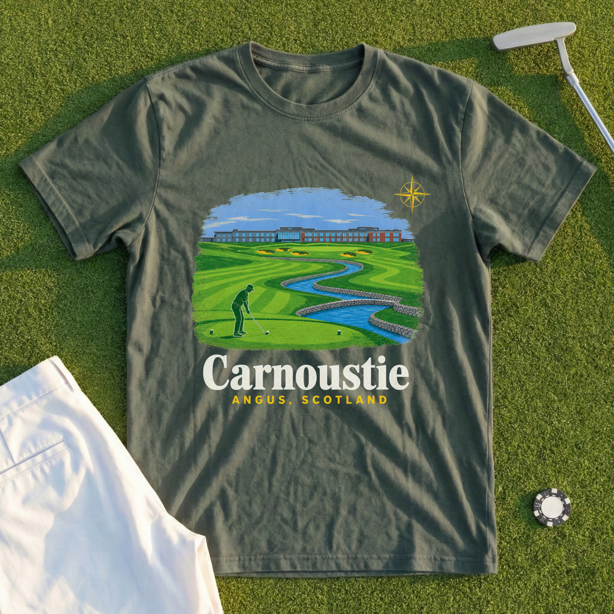 Carnoustie, Barry Burn Travel Poster Tee