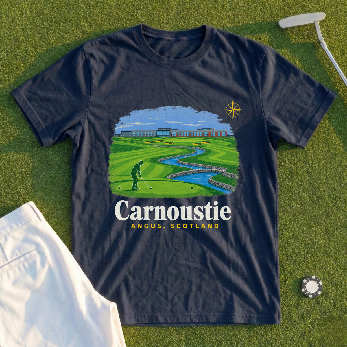 Carnoustie, Barry Burn Travel Poster Tee