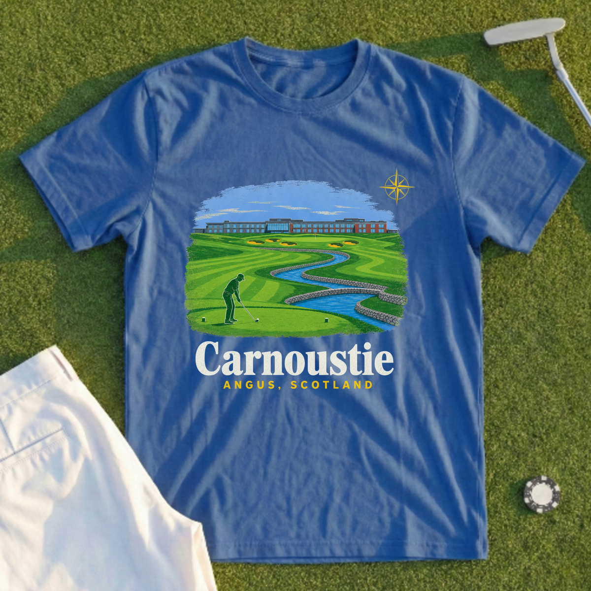 Carnoustie, Barry Burn Travel Poster Tee