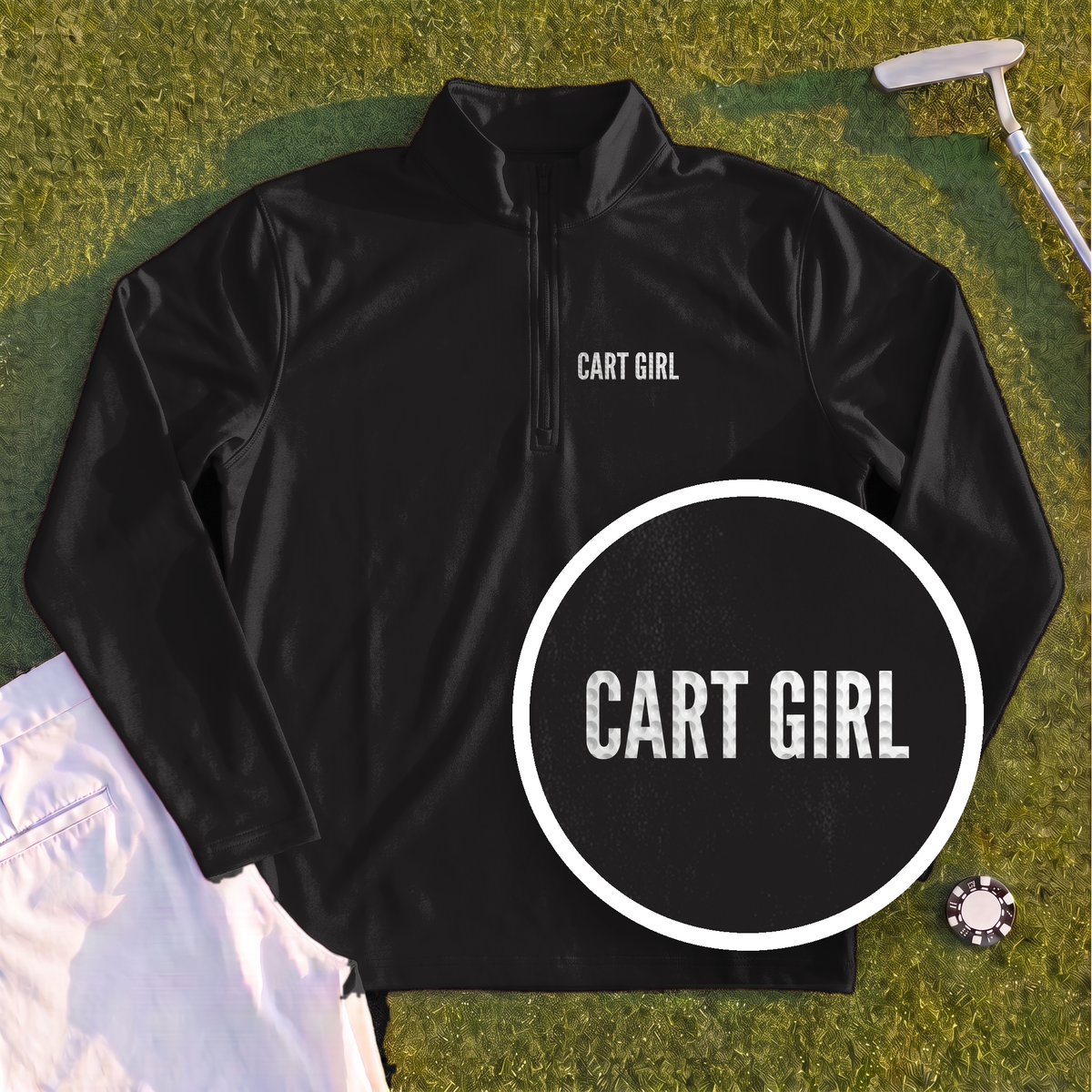 CART GIRL Dimples Quarter Zip