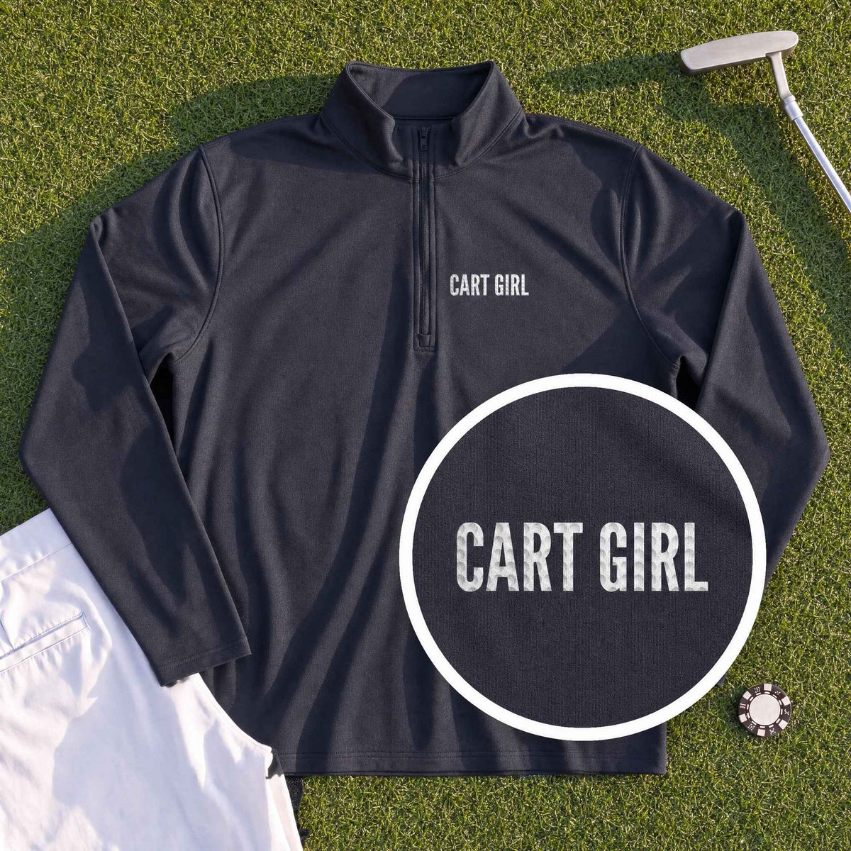 CART GIRL Dimples Quarter Zip