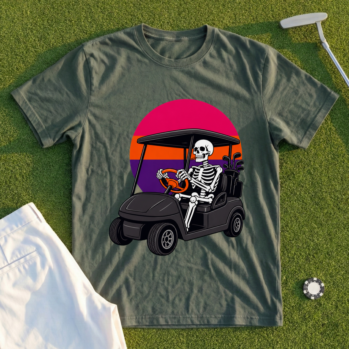 Cart Of The Departed Sunset Tee