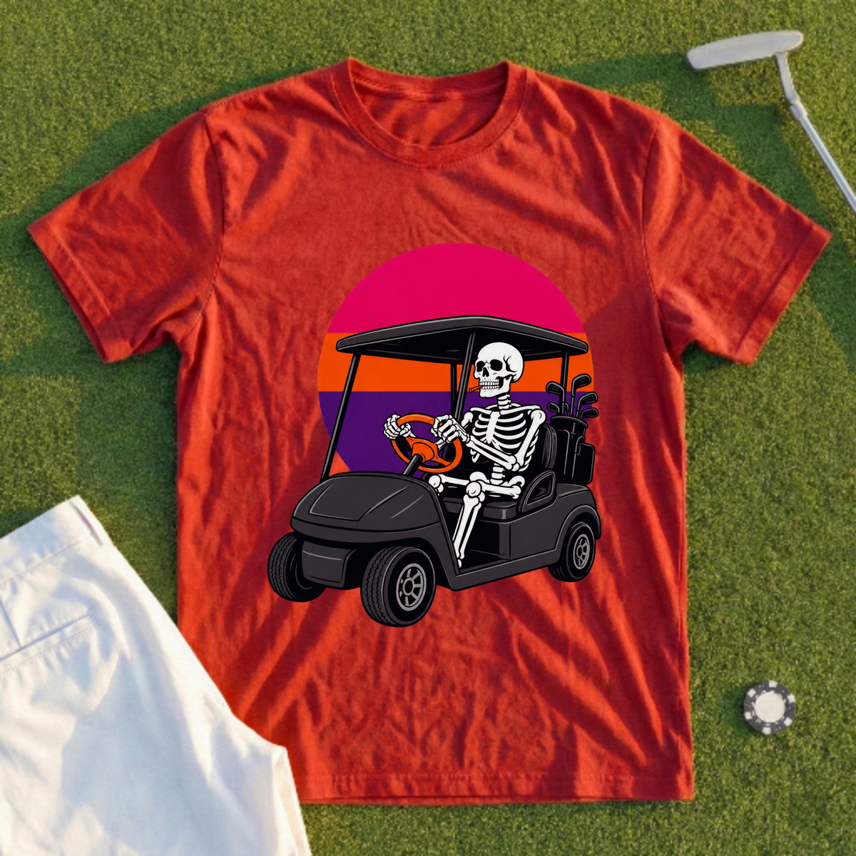 Cart Of The Departed Sunset Tee