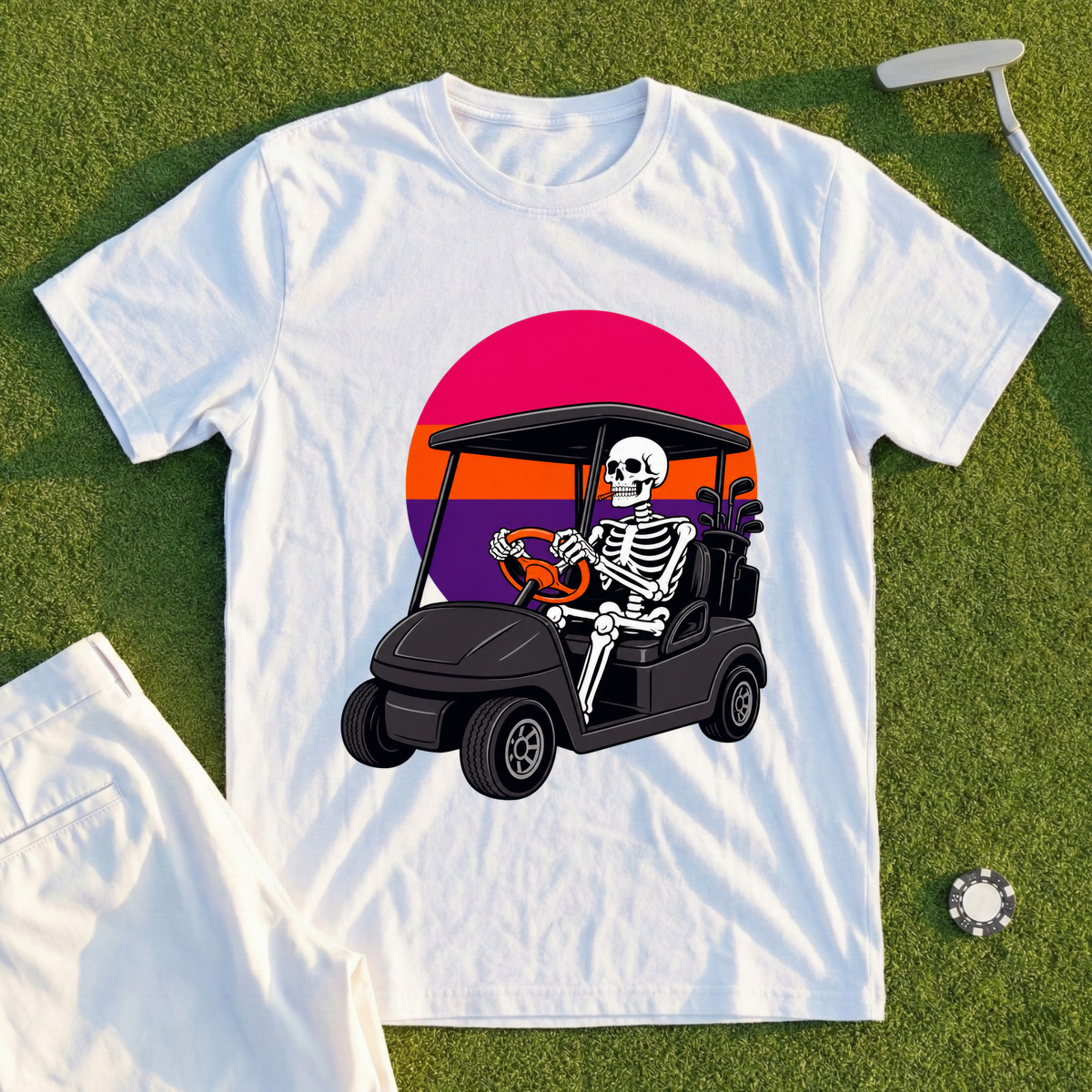 Cart Of The Departed Sunset Tee