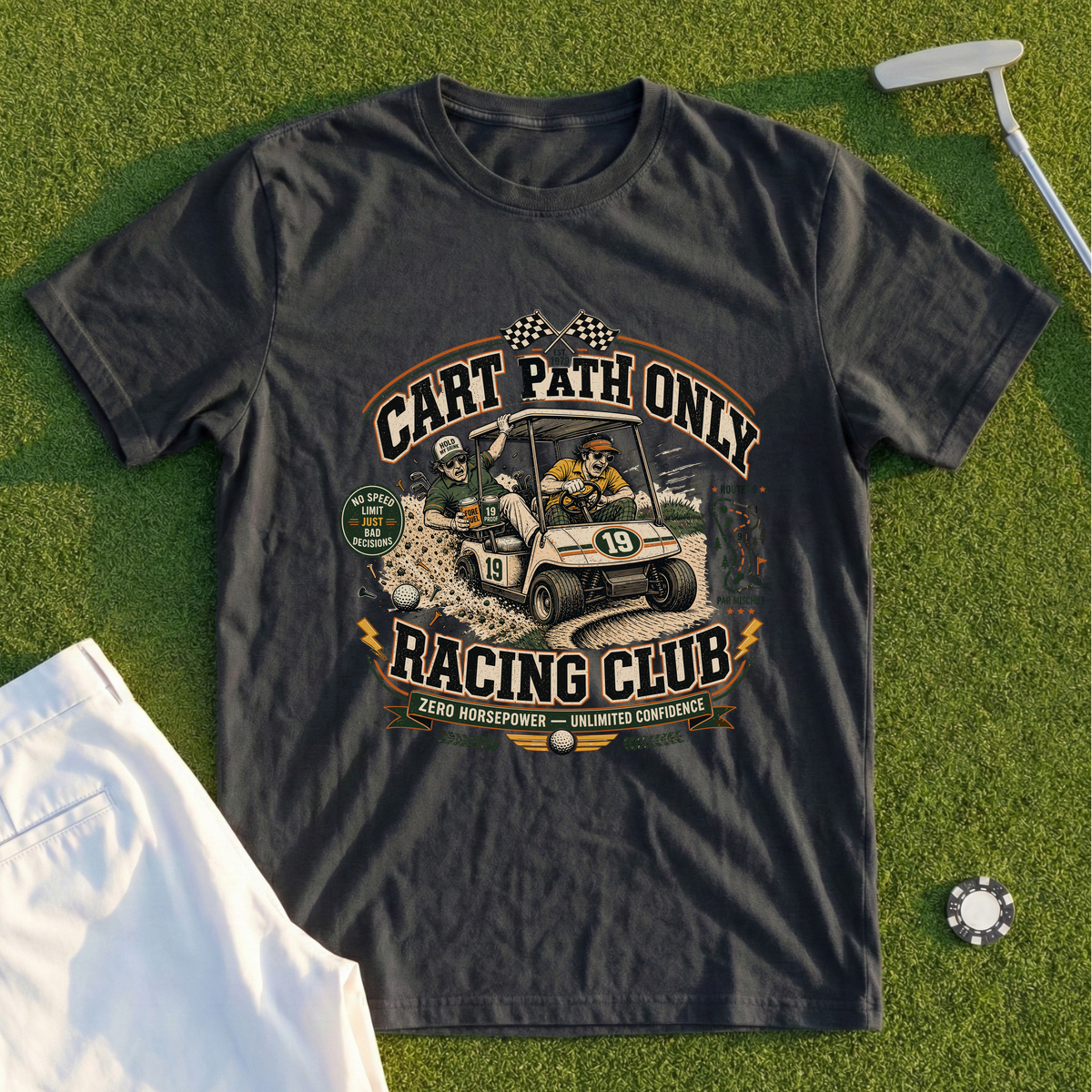 Cart Path Only Racing Club Tee