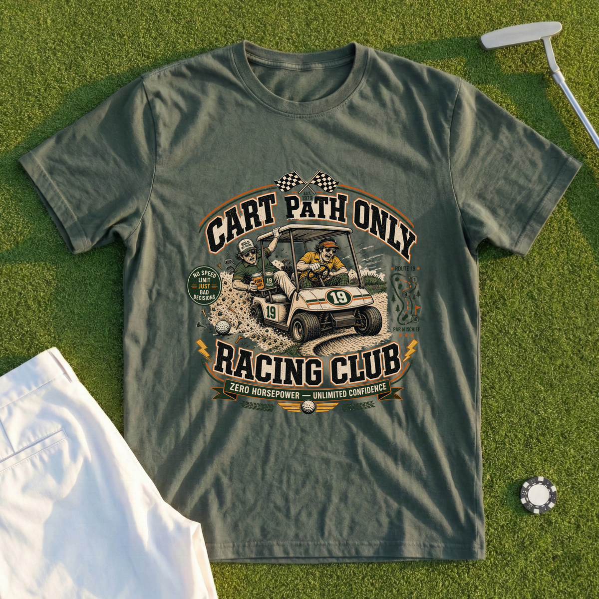 Cart Path Only Racing Club Tee