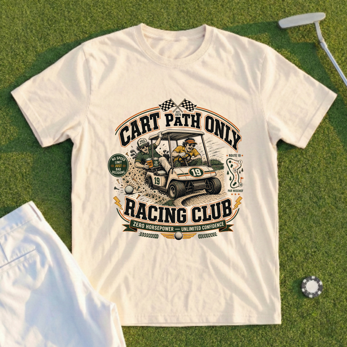 Cart Path Only Racing Club Tee