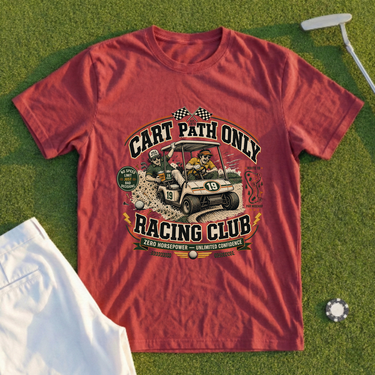 Cart Path Only Racing Club Tee