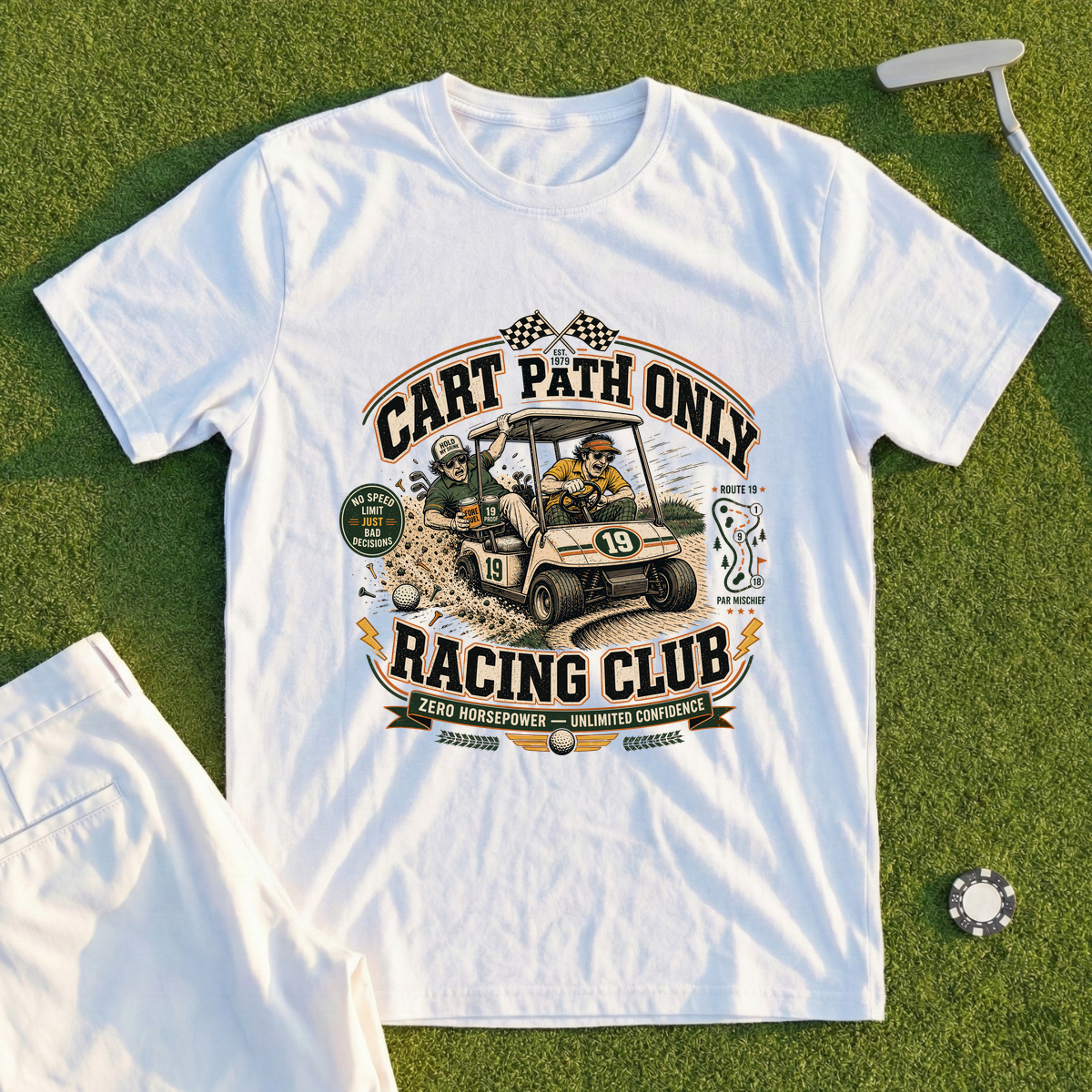 Cart Path Only Racing Club Tee