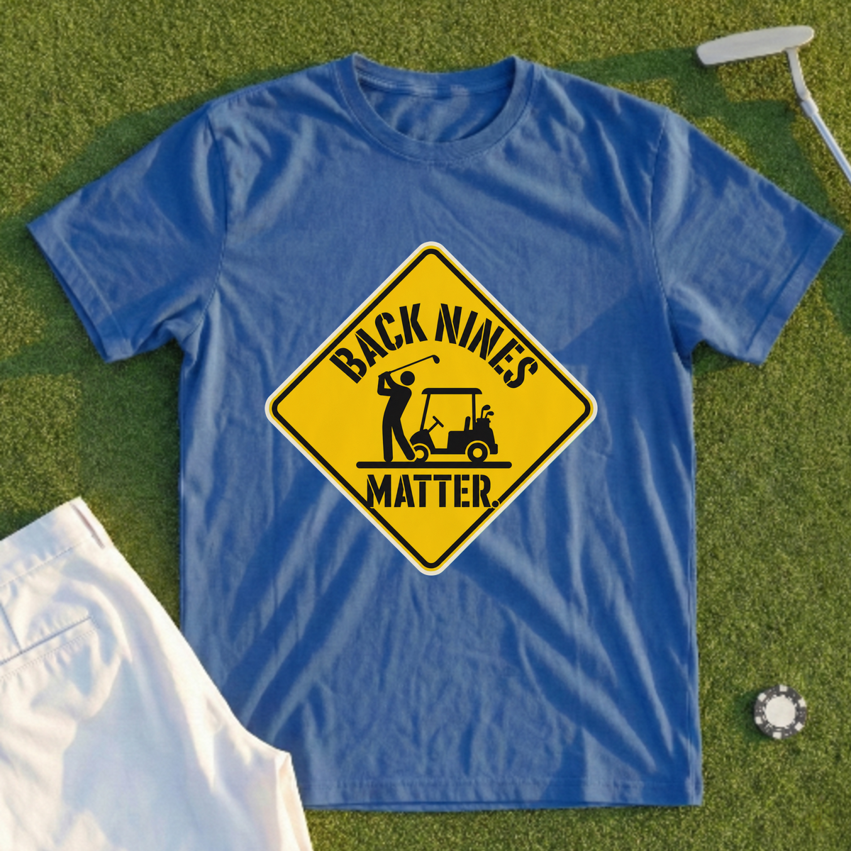Caution Back Nines Matter Tee