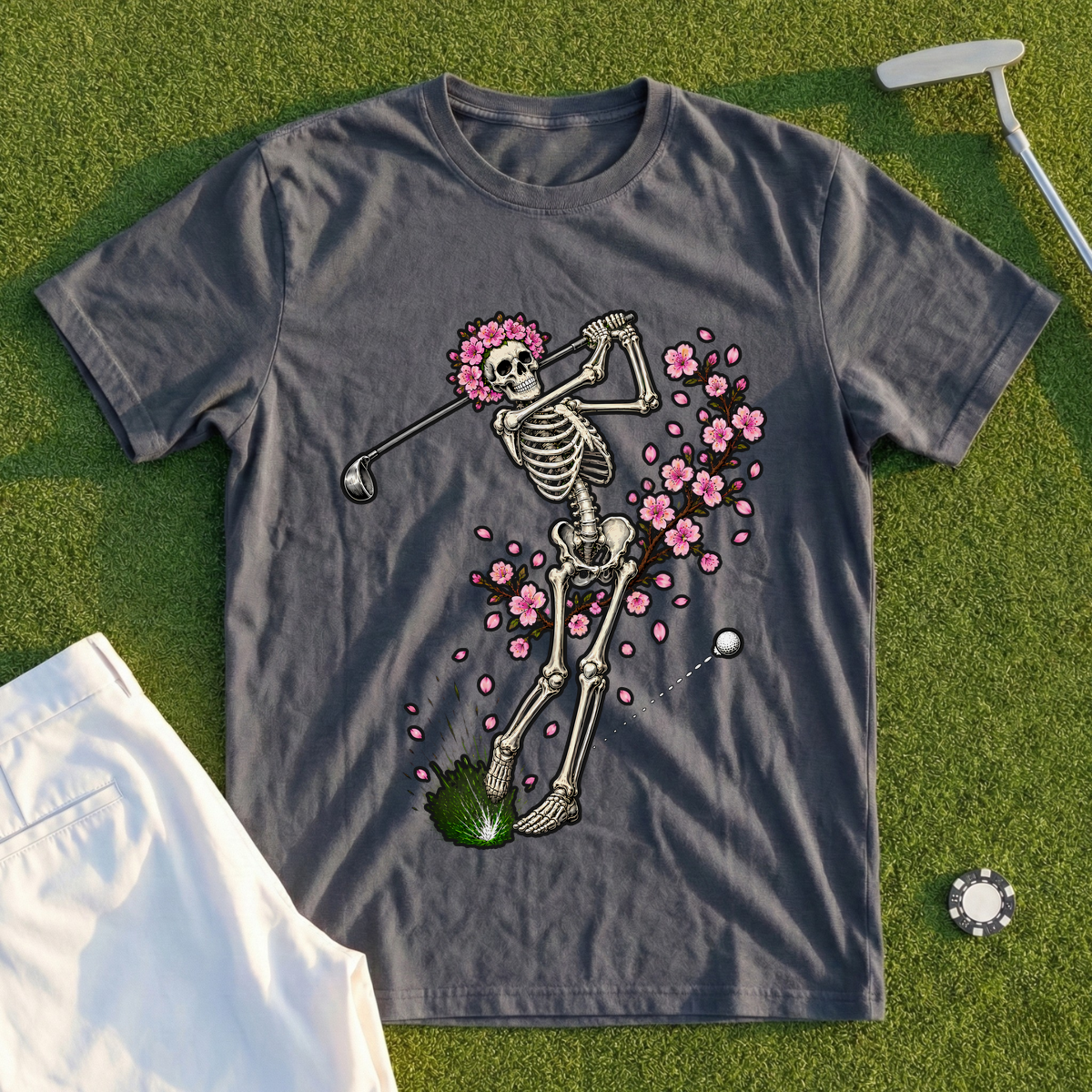 Cherry Blossom Skeleton Swing Tee
