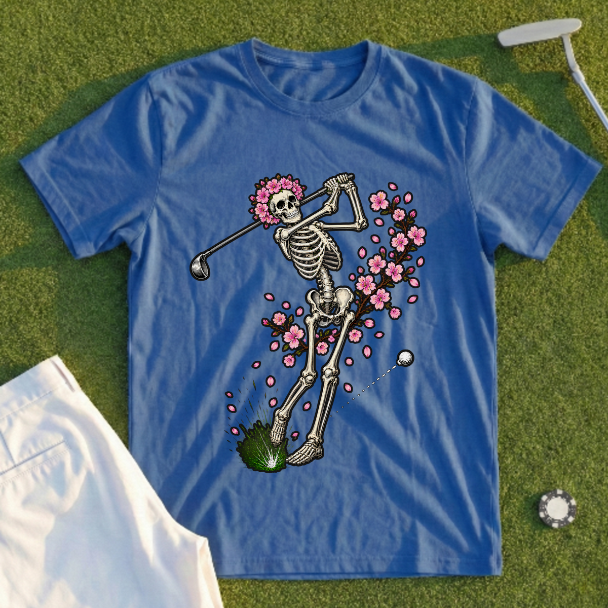 Cherry Blossom Skeleton Swing Tee