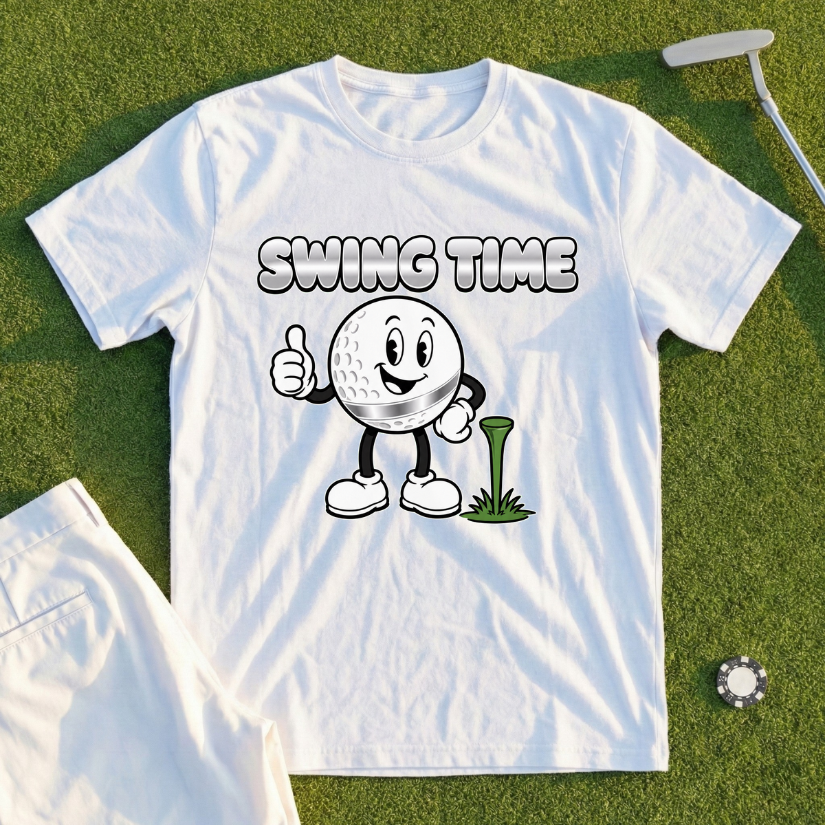Chrome Ball Thumbs-Up Tee