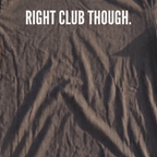 Right Club Though Dimples Premium Tee, print close-up on Pepper