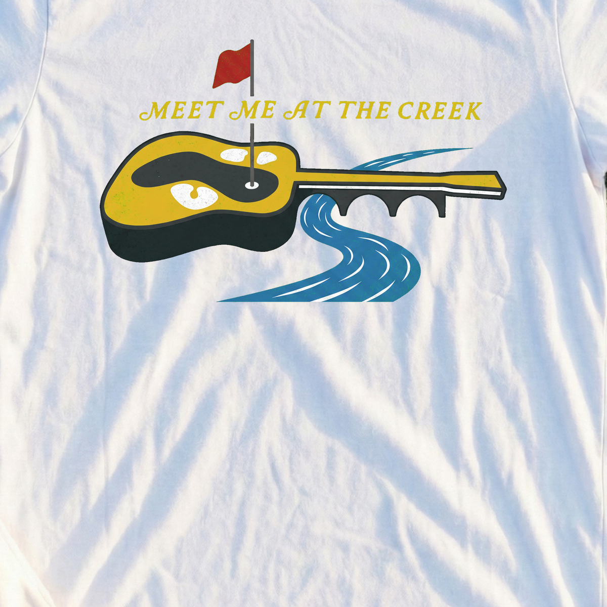Meet Me At The Creek Refresh Tee, print close-up on White