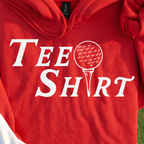 Tee Shirt Hoodie, print close-up on Red