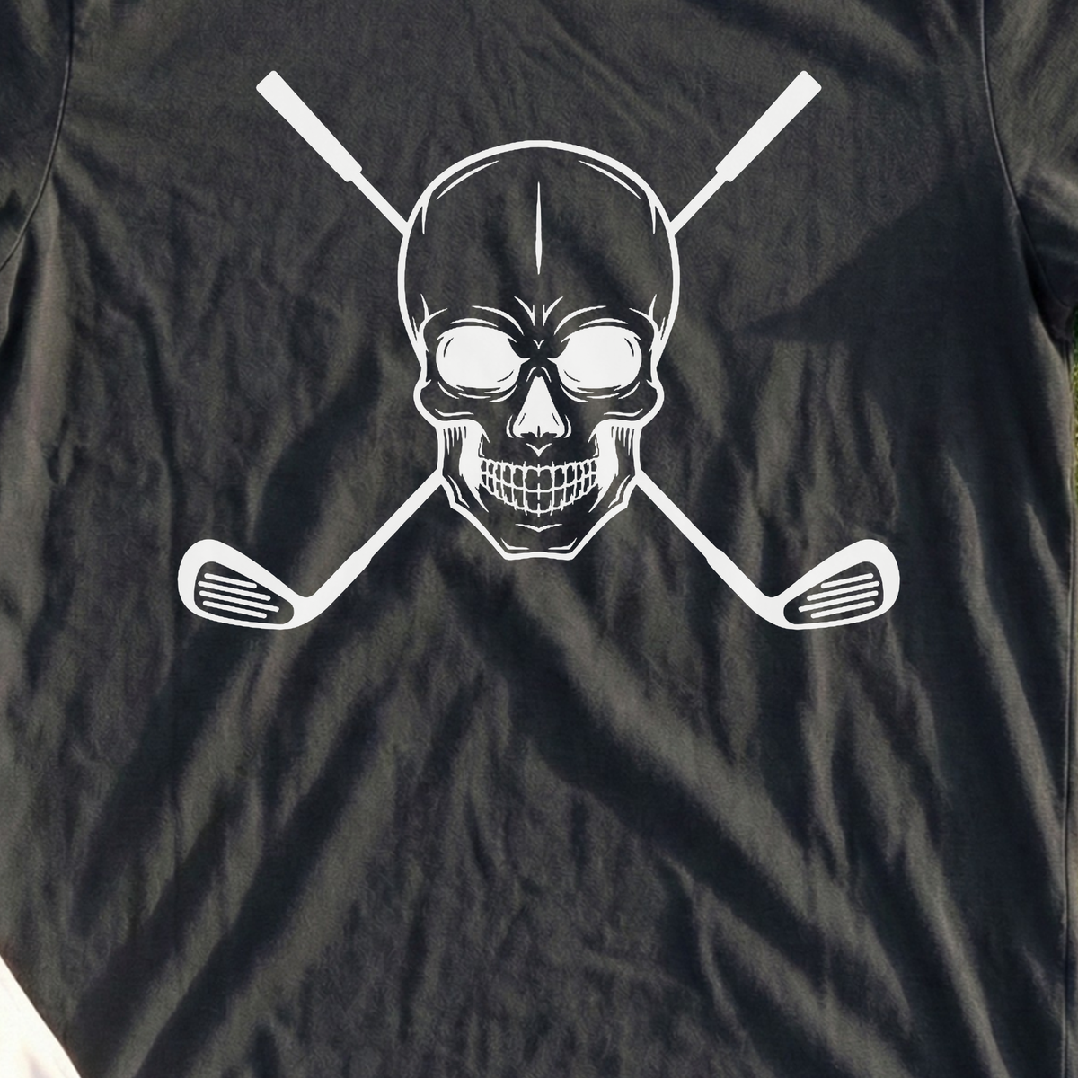 Cross Club Skull Tee, print close-up on Black