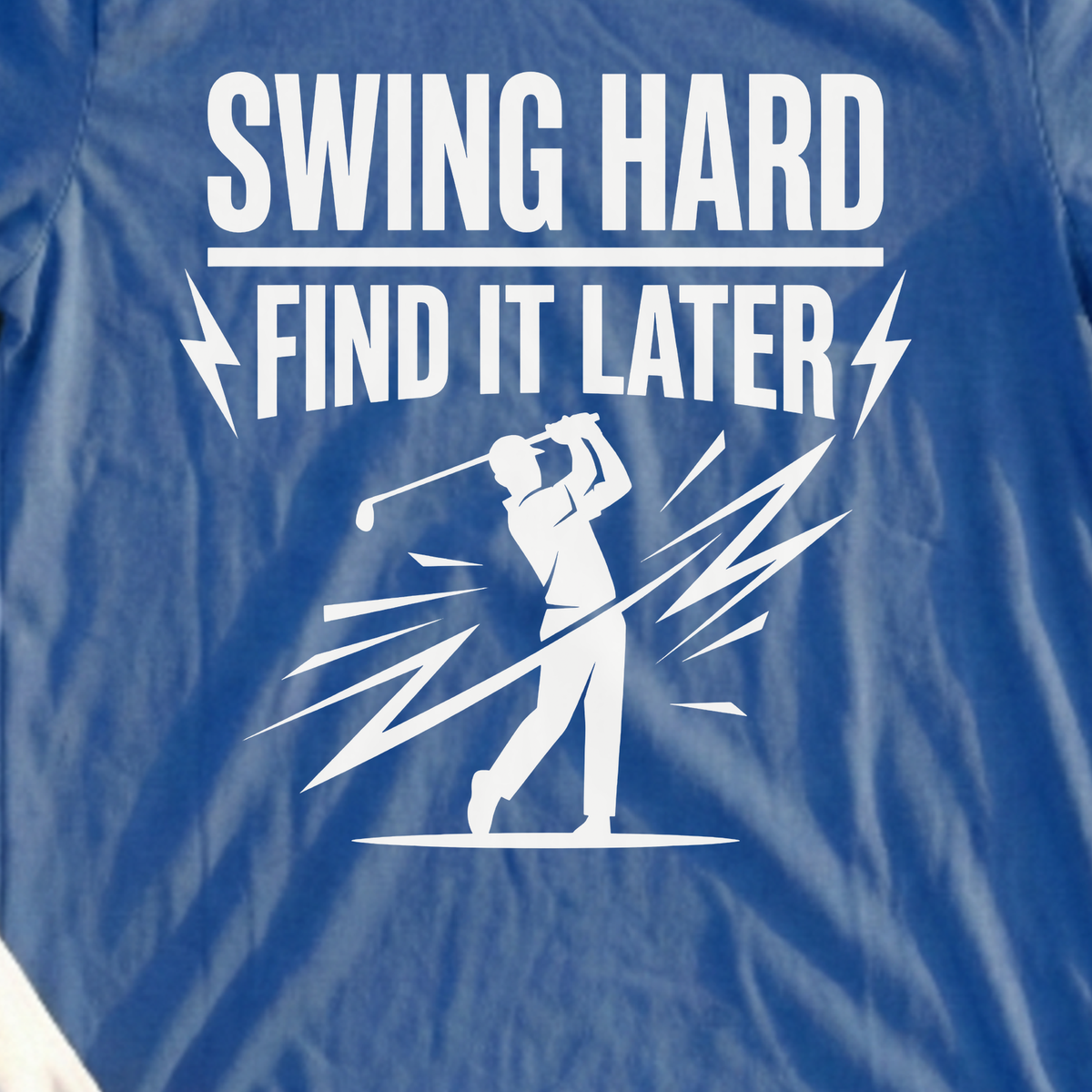 Find It Later Tee, print close-up on Royal