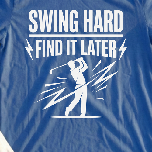 Find It Later Tee, print close-up on Royal
