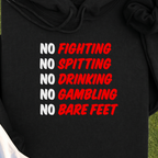 Caddyshack Rules Hoodie, print close-up on Black