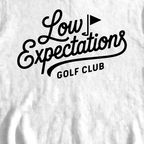 Low Expectations Club Sweatshirt, print close-up on White