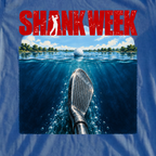 Shank Week Movie Poster Tee, print close-up on Royal