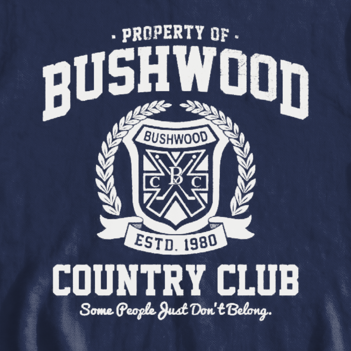 Bushwood 1980 Sweatshirt, print close-up on Navy