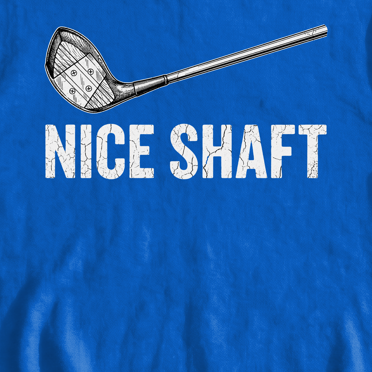 Nice Shaft Sweatshirt, print close-up on Royal
