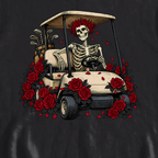 Cart Of The Departed Sweatshirt, print close-up on Black