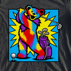 Long Strange Drive Pop Art Tee, print close-up on Black