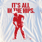 It's All In The Hips Tee, print close-up on White