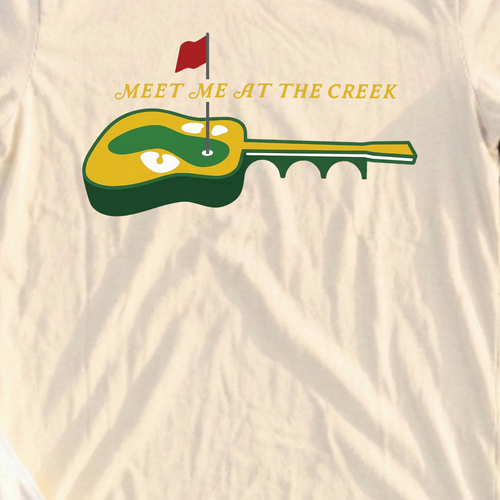 Meet Me At The Creek Tee, print close-up on Natural