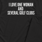 I Love One Woman Back Print Tee, print close-up on Black
