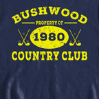Property Of Bushwood Sweatshirt, print close-up on Navy