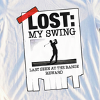 Lost My Swing Tee, print close-up on White
