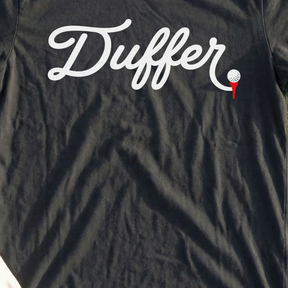 Duffer Tee, print close-up on Black