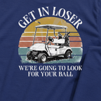 Get In Loser Back Print Tee, print close-up on Navy