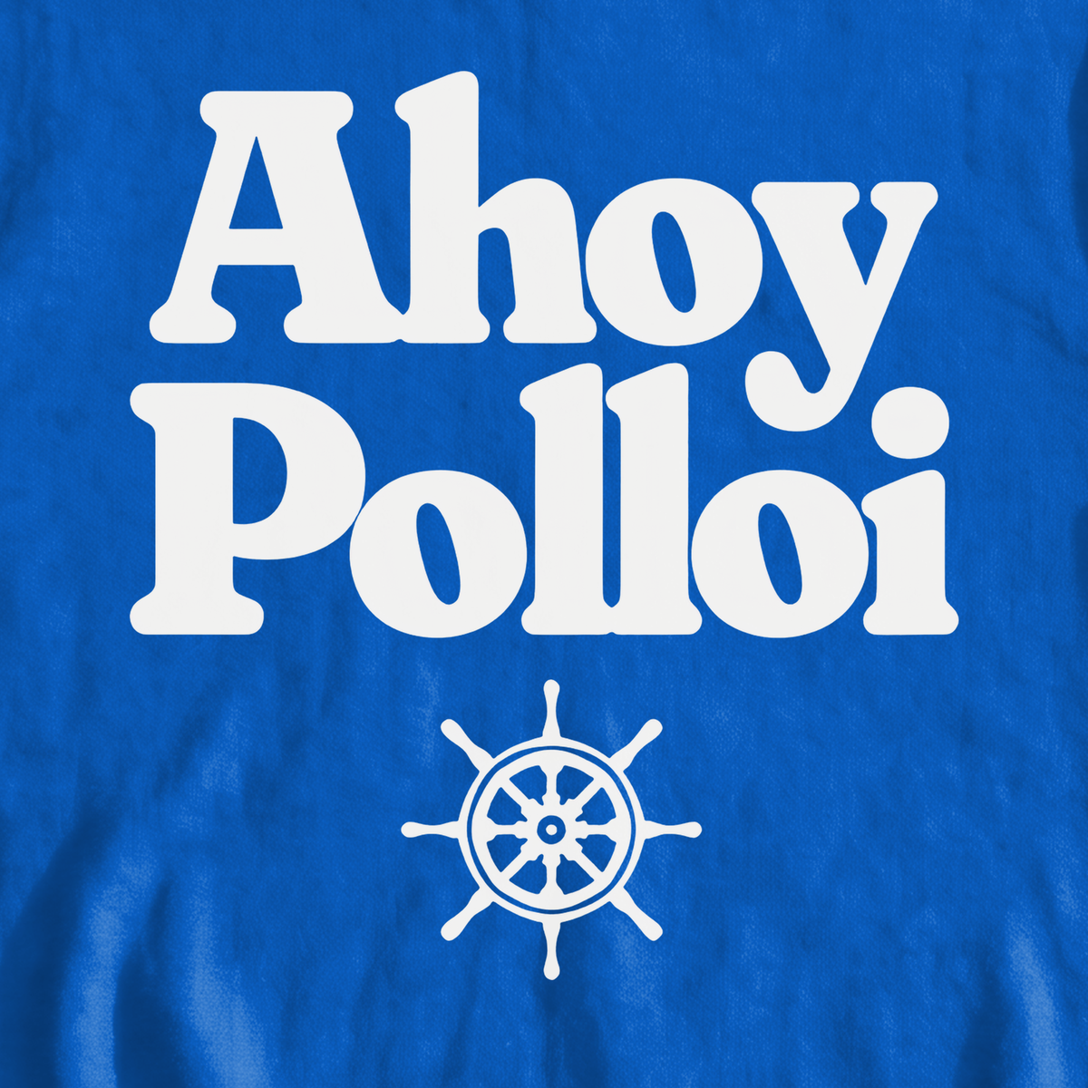 Ahoy Polloi Sweatshirt, print close-up on Royal