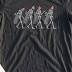 Walking Eighteen Tee, print close-up on Black