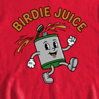Birdie Juice Flask Sweatshirt, print close-up on Red