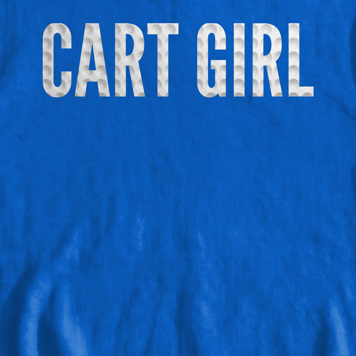 CART GIRL Dimples Sweatshirt, print close-up on Royal
