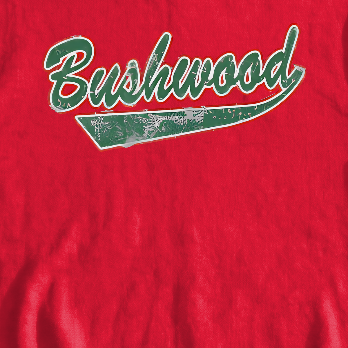 Bushwood Jersey Sweatshirt, print close-up on Red
