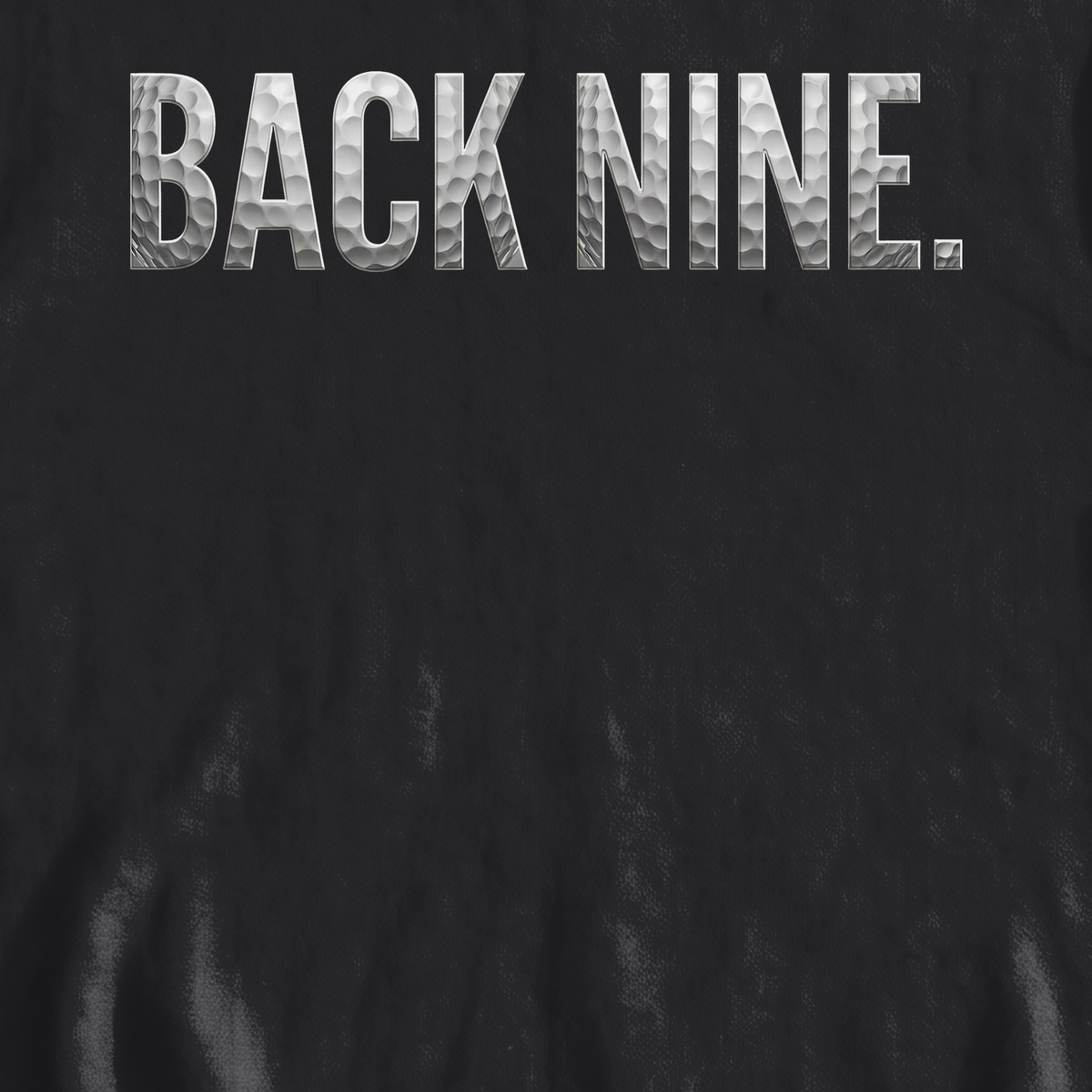 Back Nine Dimples Sweatshirt, print close-up on Black