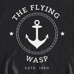 The Flying Wasp Sweatshirt, print close-up on Black