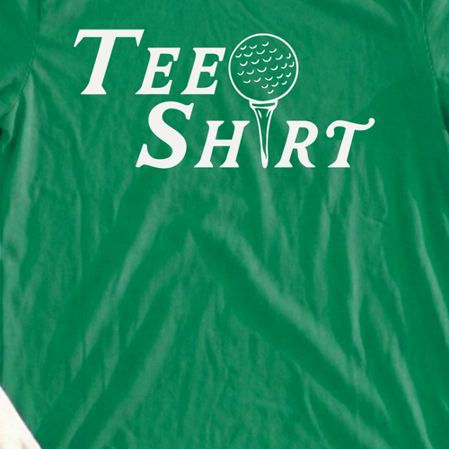 Tee Shirt Tee, print close-up on Irish Green