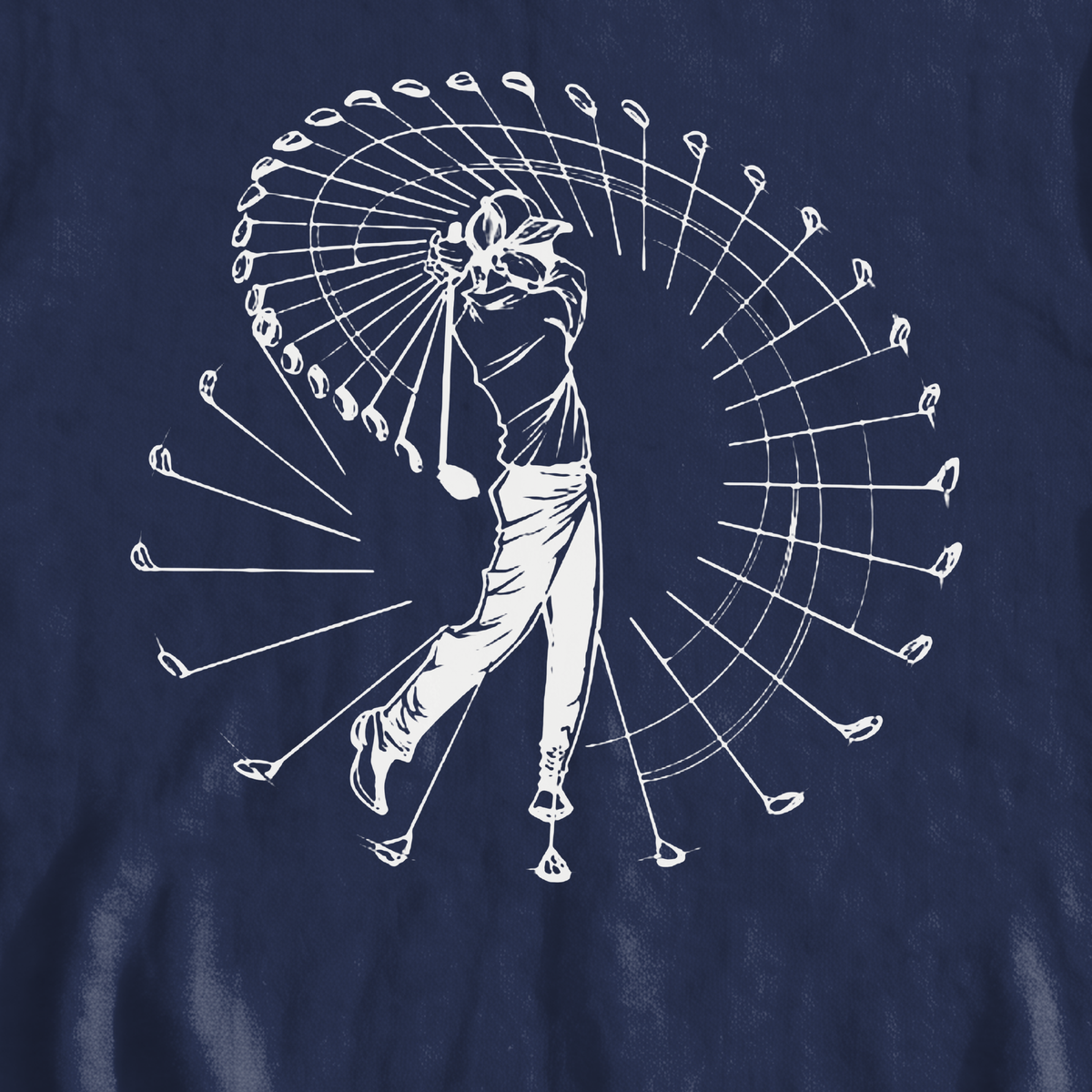 Pure Swing Sweatshirt, print close-up on Navy