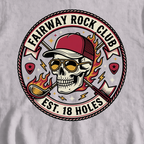 Fairway Rock Club Sweatshirt, print close-up on Sport Grey